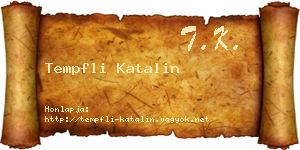 Tempfli Katalin névjegykártya